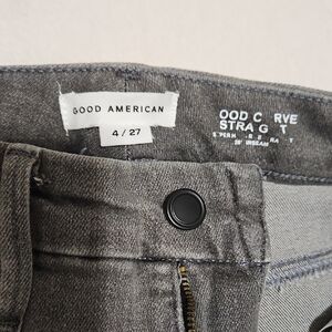 Good American Good Curve High Rise Charcoal Denim Jeans